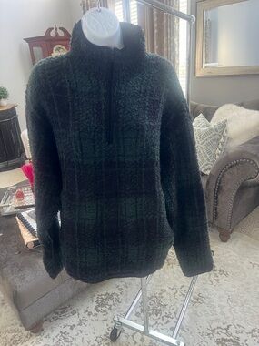 SKIMS Cypress Plaid Cozy Unisex Half-Zip Pullover